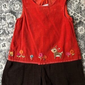 Gymboree Red and Brown Casual Kids Dress